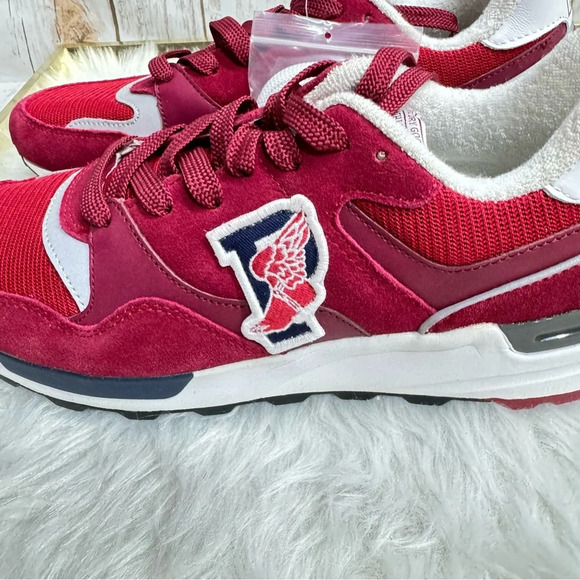 Rare Polo Ralph Lauren Trackster 100 P-Wing Red Sneakers New - Picture 2 of 11
